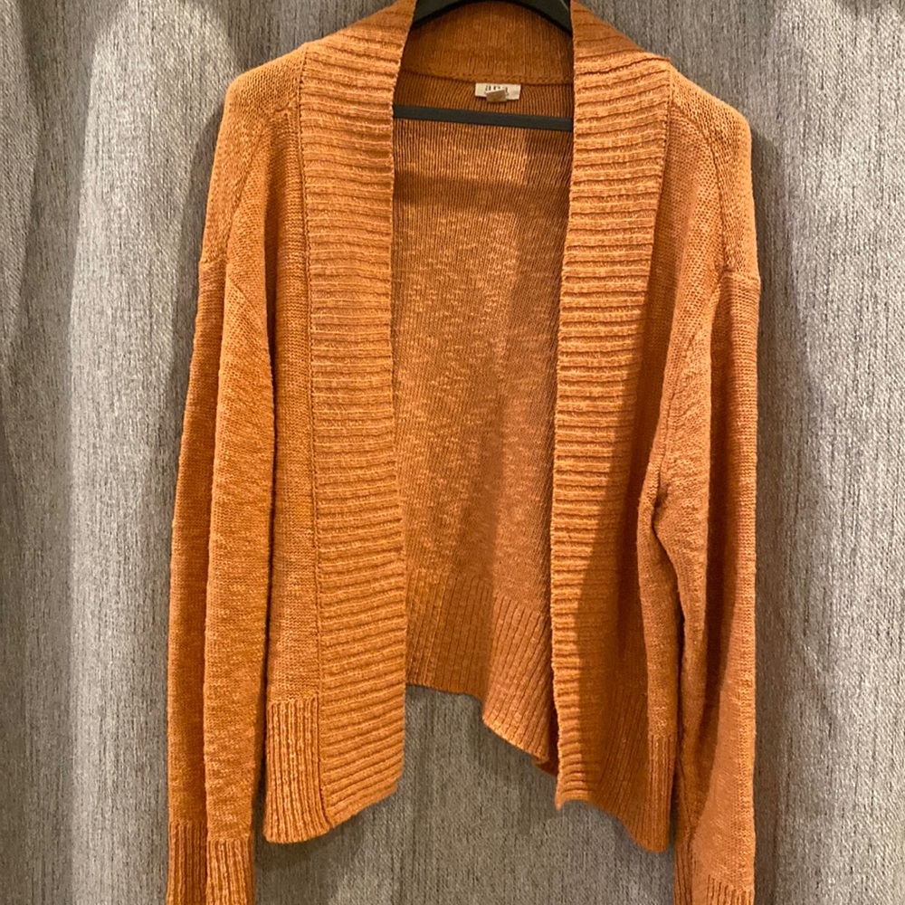 A.N.A. Orange open front sweater - size L
